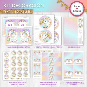 Unicornio: decoración de fiesta