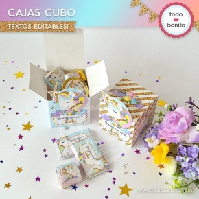 Unicornio: cajas cubo