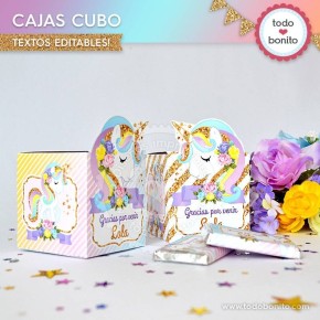 Unicornio: cajas cubo