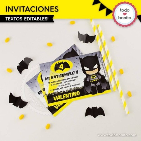 Batman: invitación para imprimir