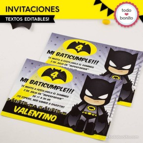 Batman: invitación para imprimir