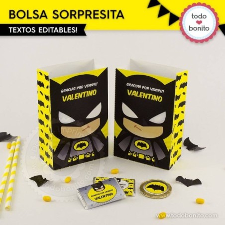 Batman: bolsa sorpresita para imprimir