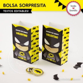 Batman: bolsa sorpresita para imprimir