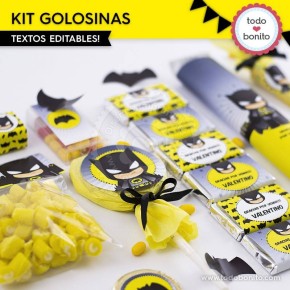 Batman: kit etiquetas de golosinas