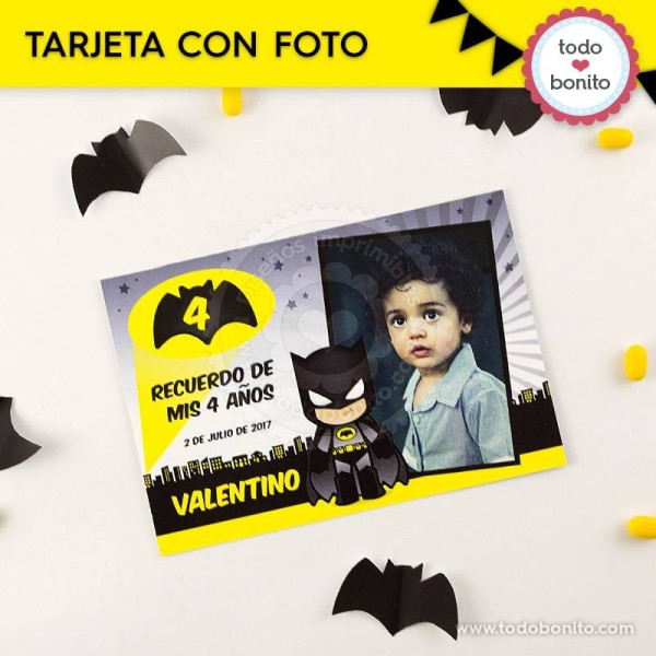 Batman: tarjeta con foto