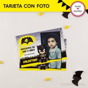 Batman: tarjeta con foto