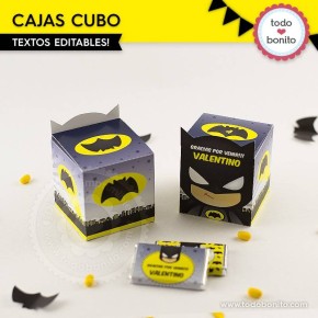 Batman: cajita cubo para imprimir