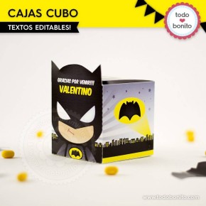 Batman: cajita cubo para imprimir