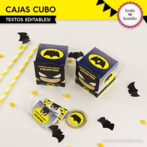 Batman: cajita cubo para imprimir