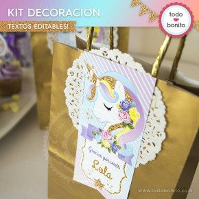 Unicornio: decoración de fiesta