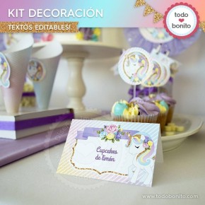 Unicornio: decoración de fiesta