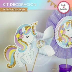 Unicornio: decoración de fiesta