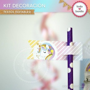 Unicornio: decoración de fiesta