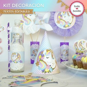 Unicornio: decoración de fiesta