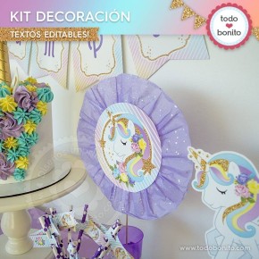 Unicornio: decoración de fiesta