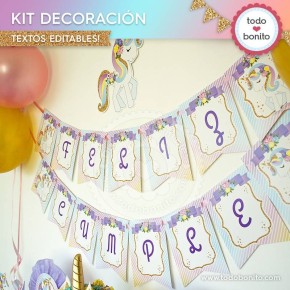 Unicornio: decoración de fiesta