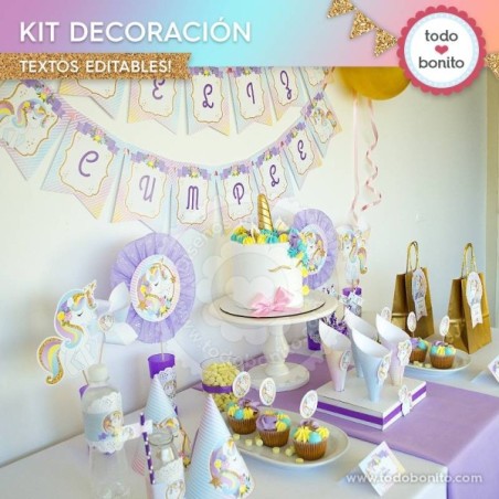 Unicornio: decoración de fiesta