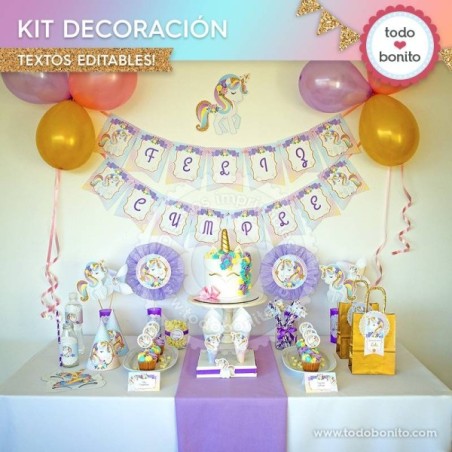 Unicornio: decoración de fiesta