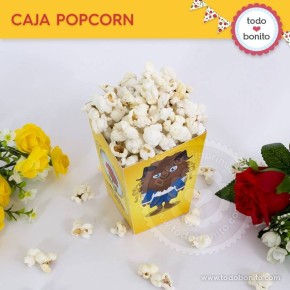 La Bella y la Bestia: caja popcorn para imprimir