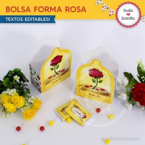 La Bella y la Bestia: bolsita con forma