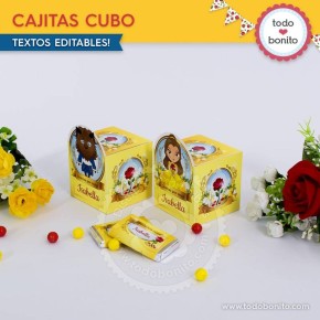 La Bella y la Bestia: caja cubo