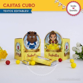 La Bella y la Bestia: caja cubo