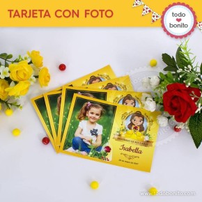 La Bella y la Bestia: tarjeta con foto