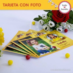 La Bella y la Bestia: tarjeta con foto