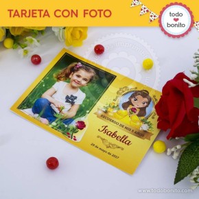 La Bella y la Bestia: tarjeta con foto