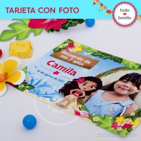 Moana: tarjeta con foto