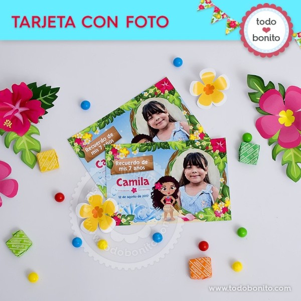 Moana: tarjeta con foto