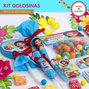 Moana: kit etiquetas de golosinas