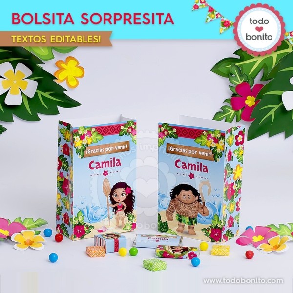 Moana: bolsa sorpresita para imprimir