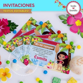 Moana: invitación para imprimir