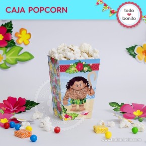 Moana: caja popcorn para imprimir