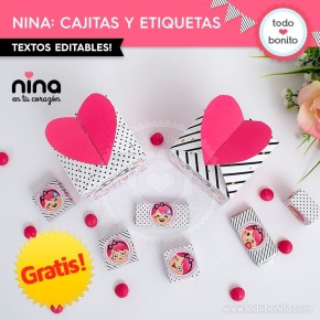 *GRATIS * Cajitas y etiquetas de Nina