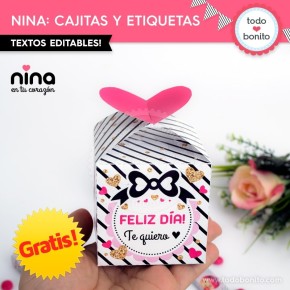 *GRATIS * Cajitas y etiquetas de Nina