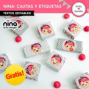 *GRATIS * Cajitas y etiquetas de Nina