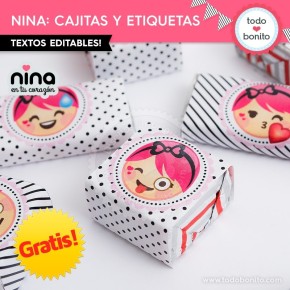 *GRATIS * Cajitas y etiquetas de Nina