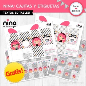 *GRATIS * Cajitas y etiquetas de Nina