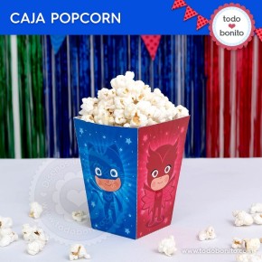 Heroes en Pijamas: caja popcorn para imprimir