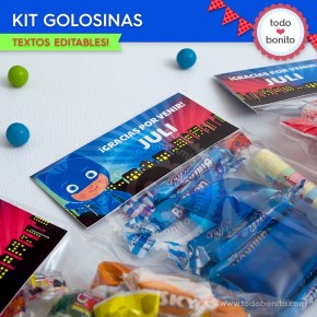 Heroes en Pijamas: kit etiquetas de golosinas