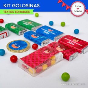 Heroes en Pijamas: kit etiquetas de golosinas