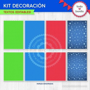 Heroes en Pijamas: decoración de fiesta para imprimir