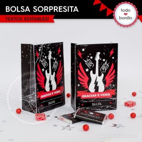 Rock: bolsa sorpresita para imprimir