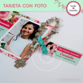 Primera Comunión modelo Candela: tarjeta con foto