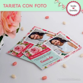 Primera Comunión modelo Candela: tarjeta con foto