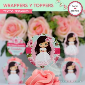 Primera Comunión modelo Candela: wrappers y toppers