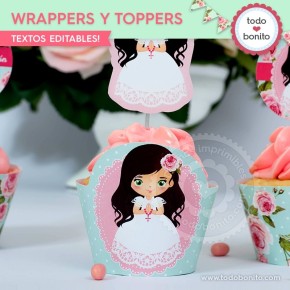 Primera Comunión modelo Candela: wrappers y toppers