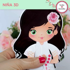 Primera Comunión modelo Candela: Niña 3D